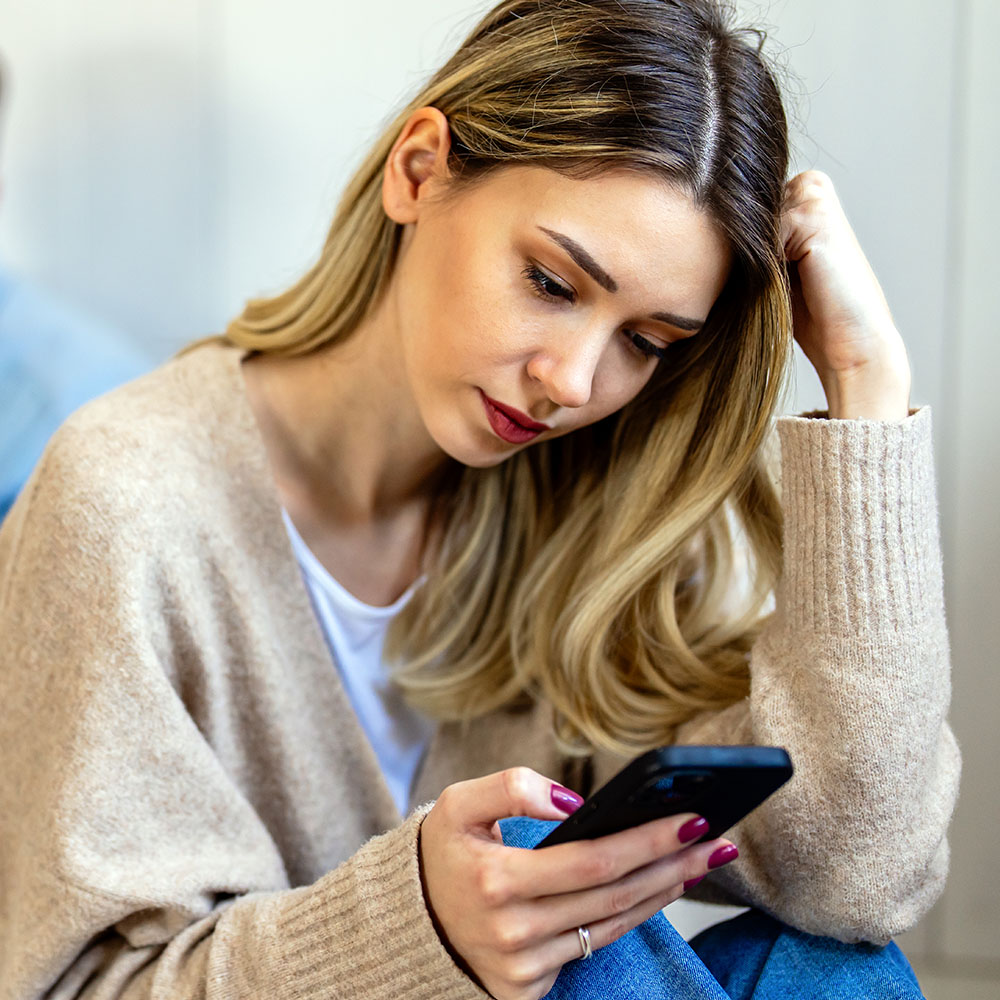 Woman on phone